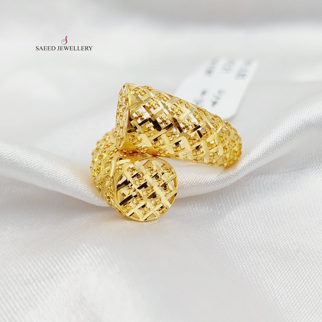 Engraved Ring Made Of 21K Yellow Gold
<br> by Saeed Jewelry-29303