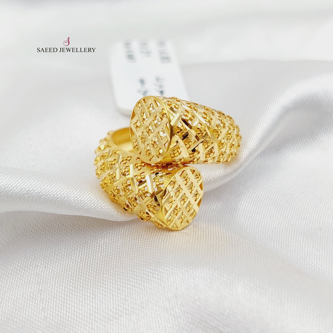 Engraved Ring Made Of 21K Yellow Gold
<br> by Saeed Jewelry-29303