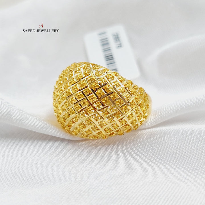 Engraved Ring  Made Of 21K Yellow Gold by Saeed Jewelry-28876
