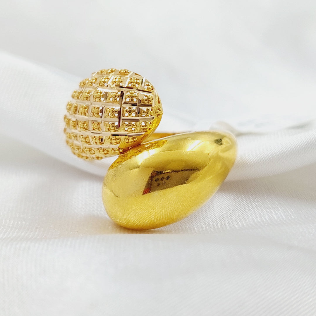 Engraved Ring  Made Of 21K Yellow Gold by Saeed Jewelry-28877