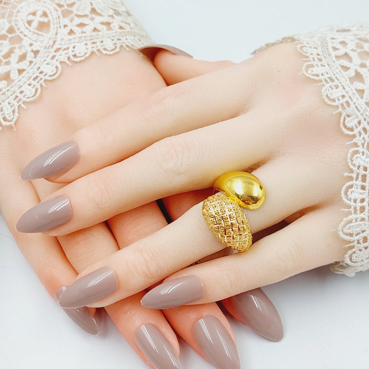 Engraved Ring  Made Of 21K Yellow Gold by Saeed Jewelry-28880