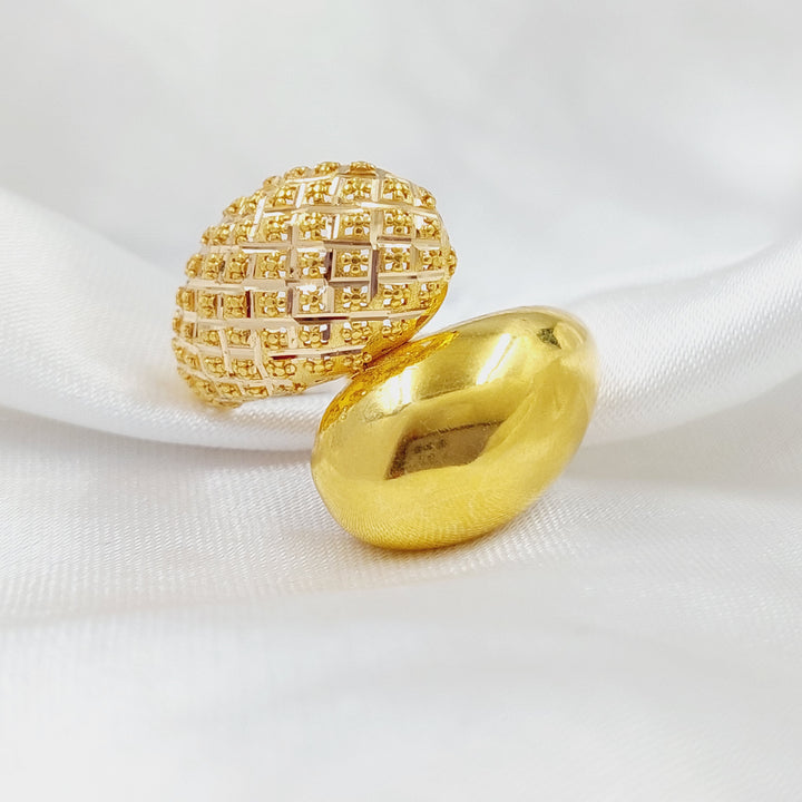 Engraved Ring  Made Of 21K Yellow Gold by Saeed Jewelry-28880