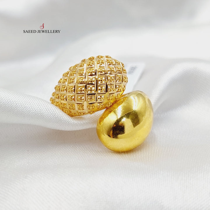 Engraved Ring  Made Of 21K Yellow Gold by Saeed Jewelry-29304
