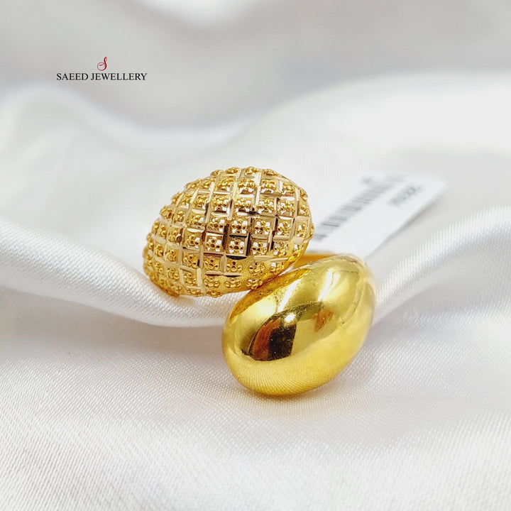 Engraved Ring  Made Of 21K Yellow Gold by Saeed Jewelry-29304