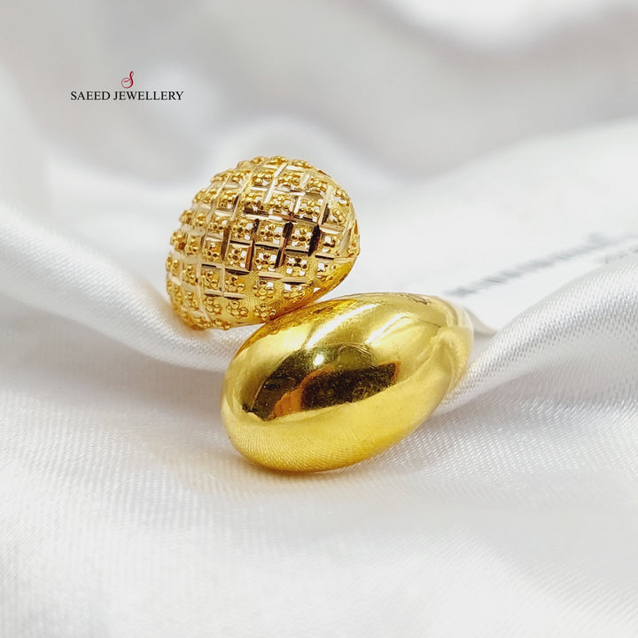Engraved Ring  Made Of 21K Yellow Gold by Saeed Jewelry-29304