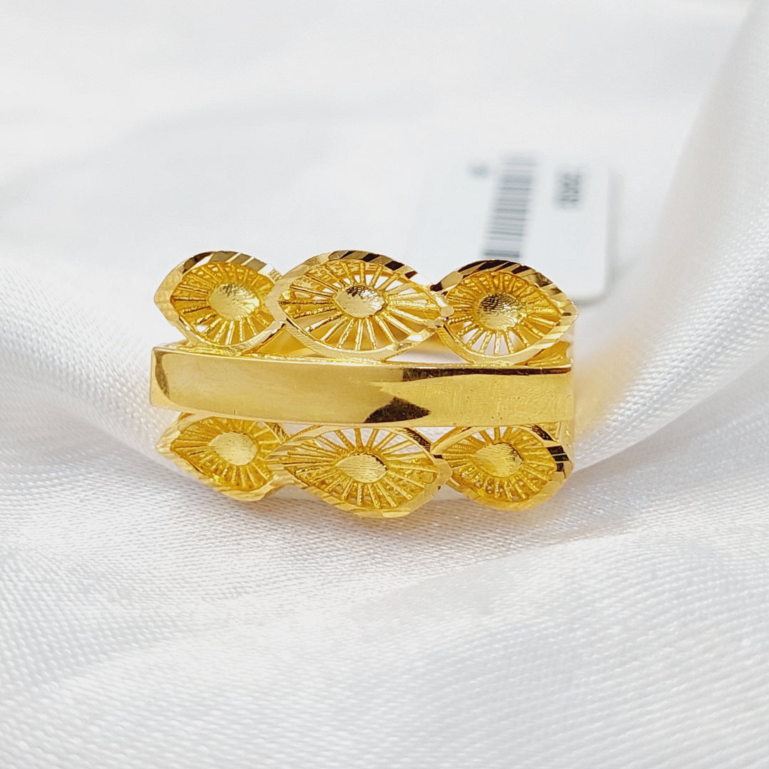 Engraved Tears Ring  Made Of 21K Yellow Gold by Saeed Jewelry-29689