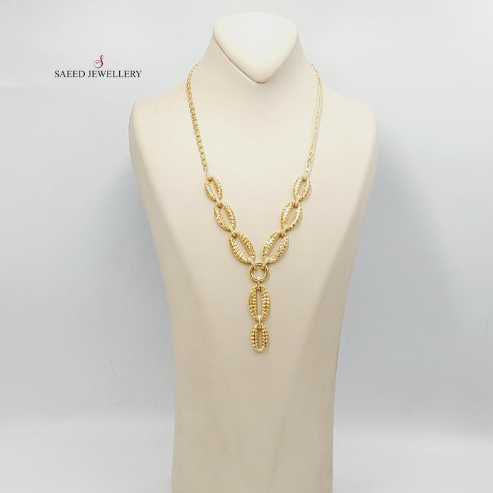 Engraved Turkish Necklace  Made of 21K Yellow Gold by Saeed Jewelry-30943