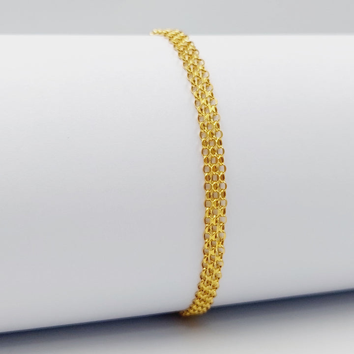 Fancy Bracelet Made Of 21K Yellow Gold by Saeed Jewelry-28455