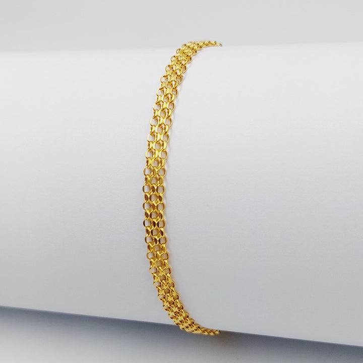 Fancy Bracelet Made Of 21K Yellow Gold by Saeed Jewelry-28456