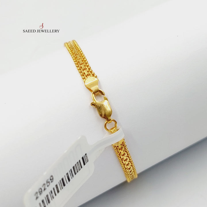 Fancy Bracelet  Made Of 21K Yellow Gold by Saeed Jewelry-29259