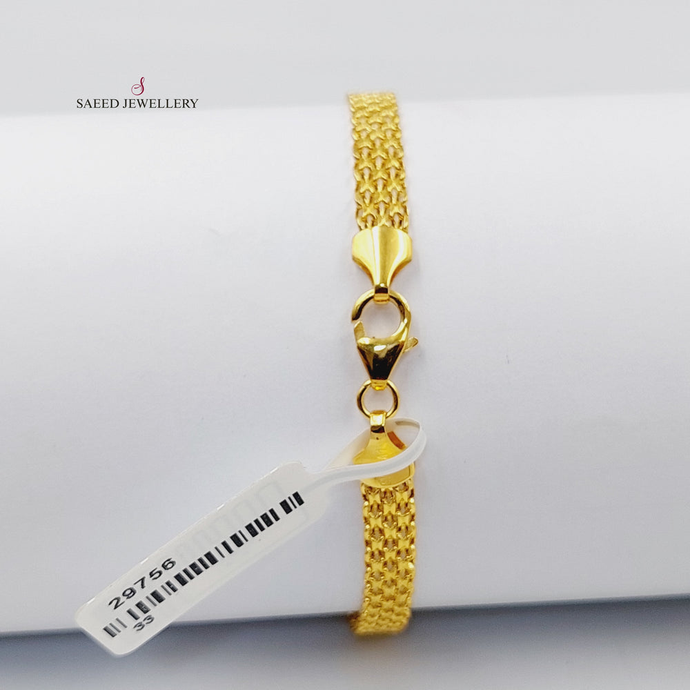 Fancy Bracelet  Made Of 21K Yellow Gold by Saeed Jewelry-29756