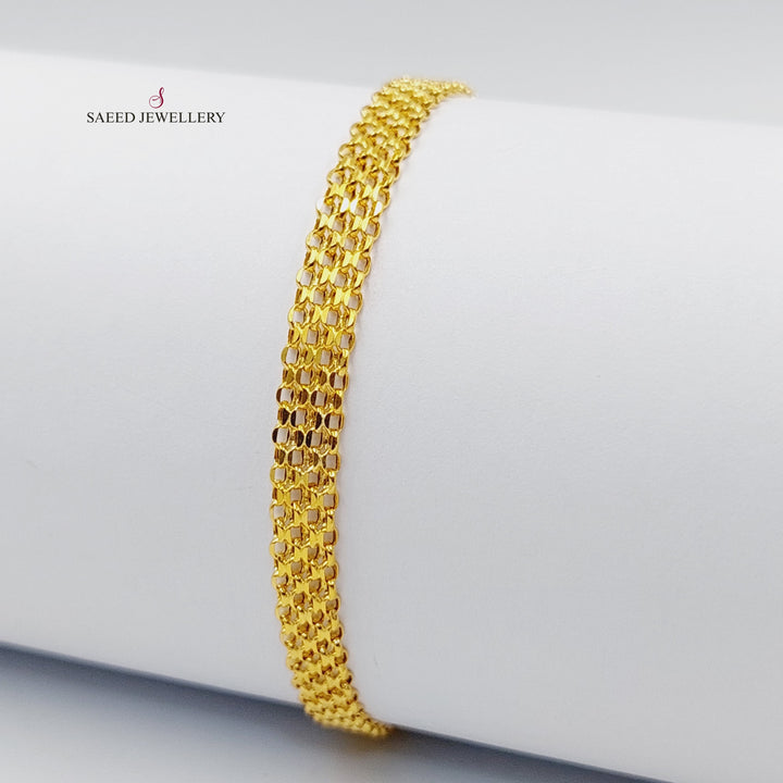 Fancy Bracelet  Made Of 21K Yellow Gold by Saeed Jewelry-29756