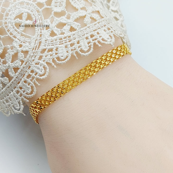 Fancy Bracelet  Made Of 21K Yellow Gold by Saeed Jewelry-29756