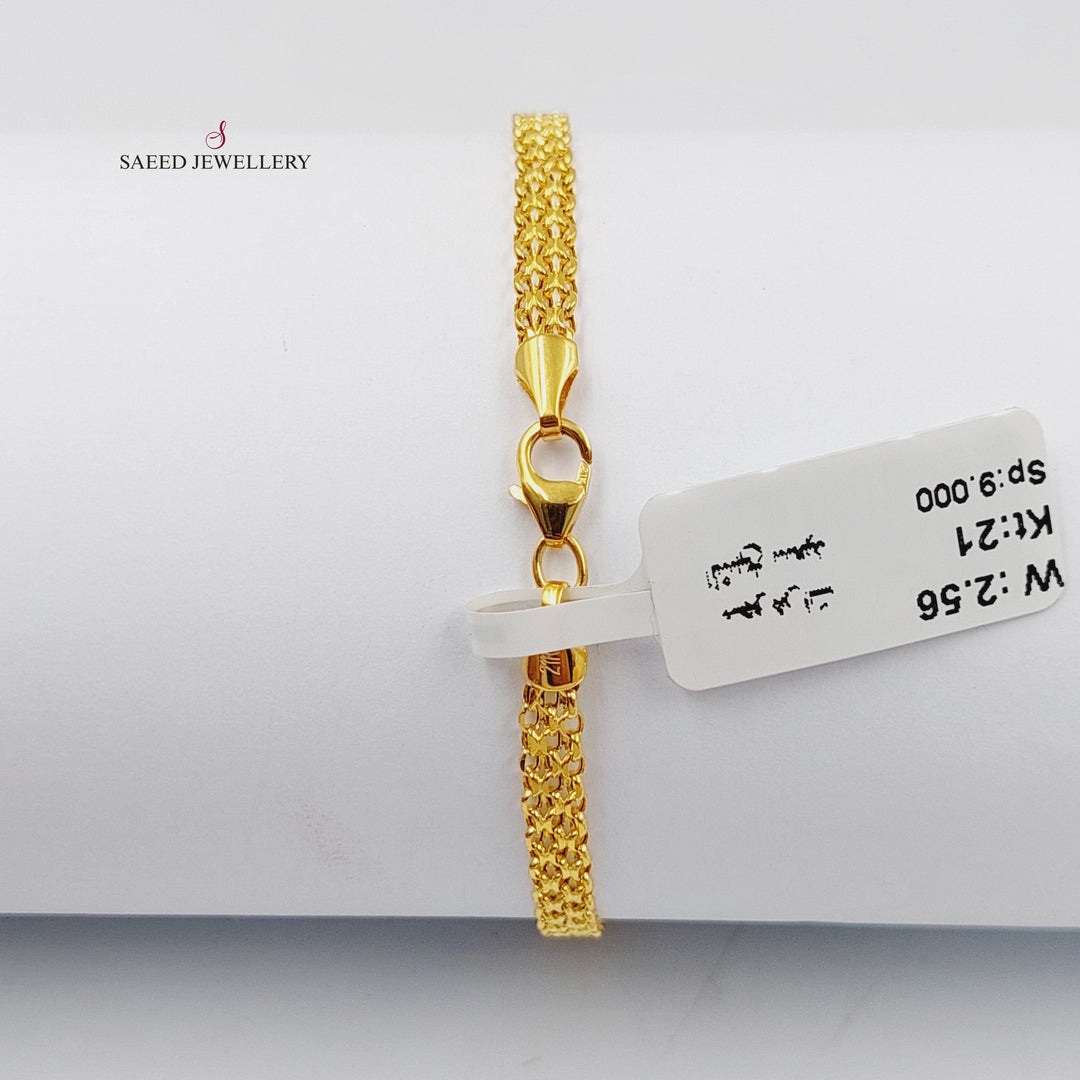Fancy Bracelet  Made Of 21K Yellow Gold by Saeed Jewelry-29757
