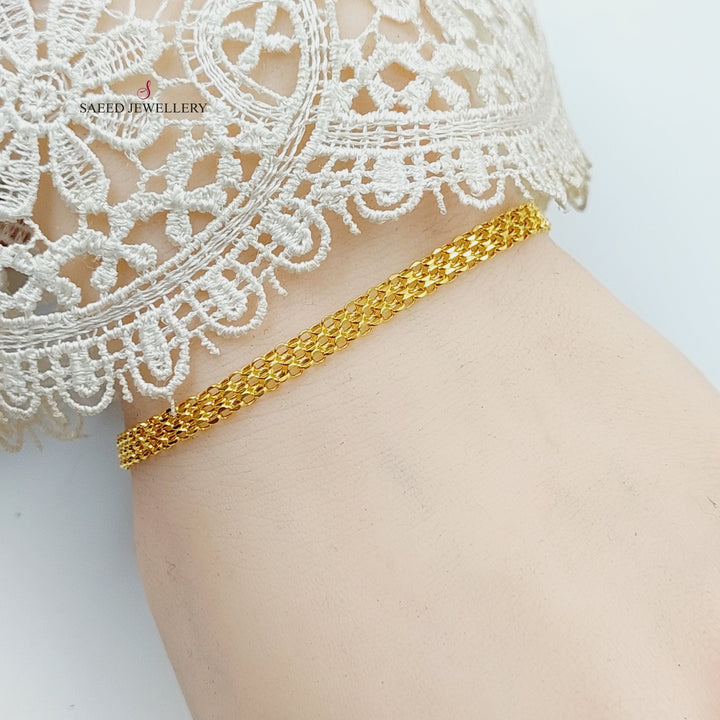 Fancy Bracelet  Made Of 21K Yellow Gold by Saeed Jewelry-29757