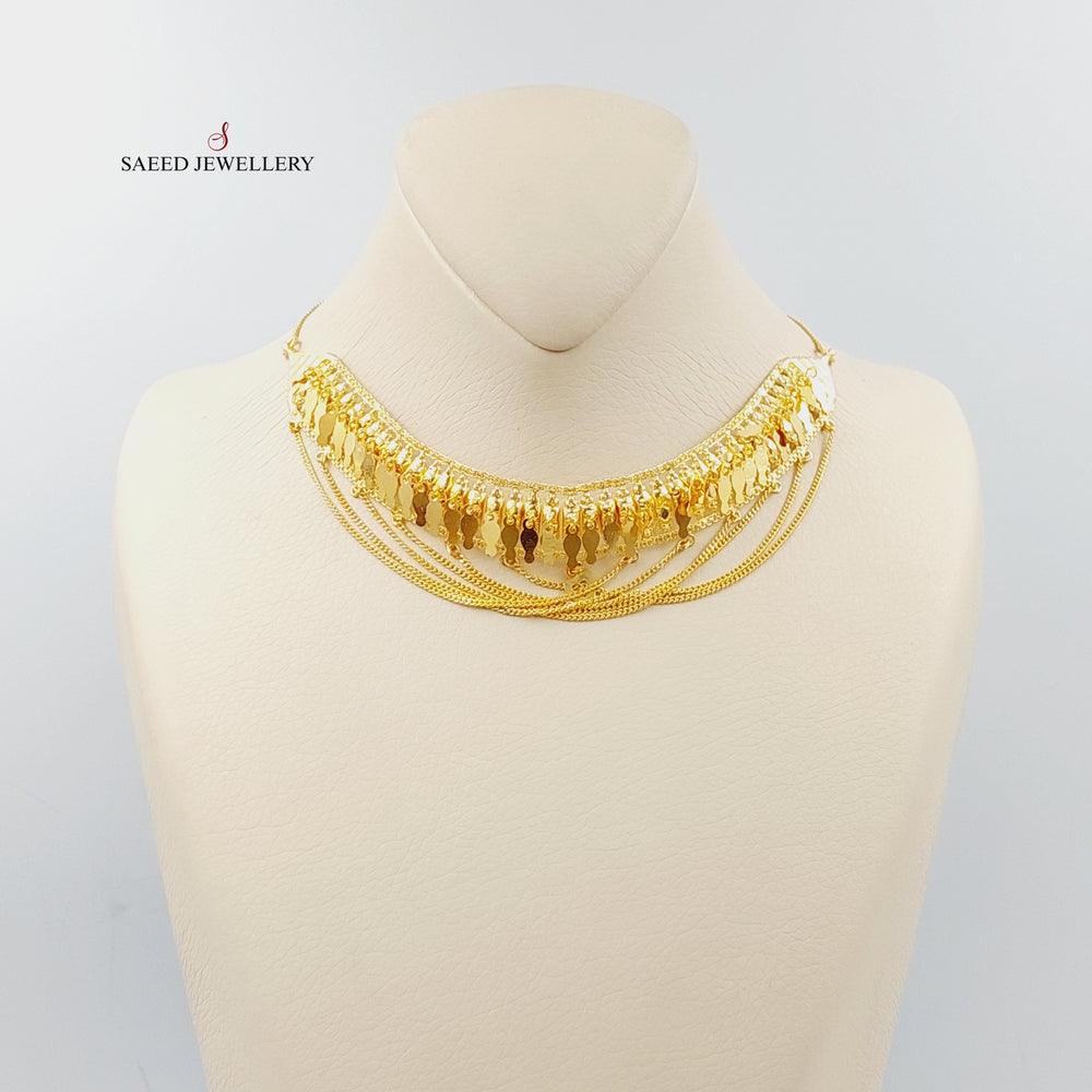 Fancy Choker Necklace  Made Of 21K Yellow Gold by Saeed Jewelry-28701