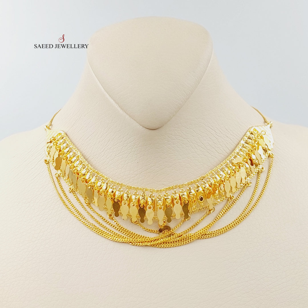 Fancy Choker Necklace  Made Of 21K Yellow Gold by Saeed Jewelry-28701