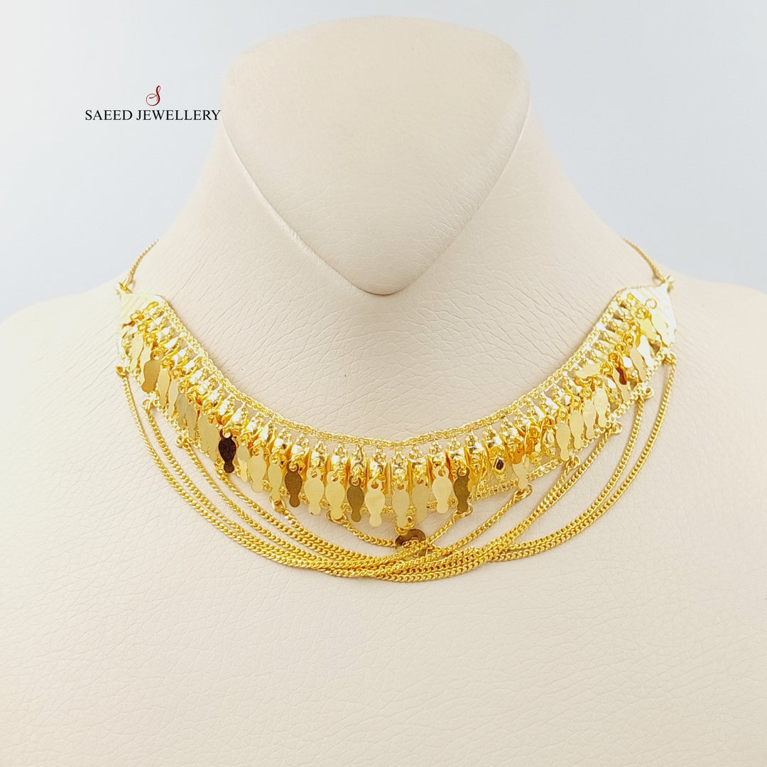 Fancy Choker Necklace  Made Of 21K Yellow Gold by Saeed Jewelry-28701