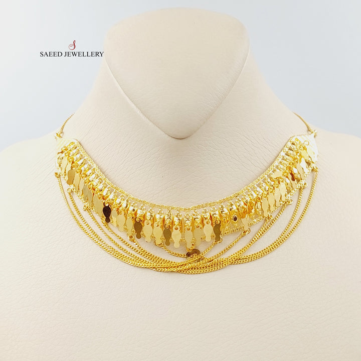 Fancy Choker Necklace  Made Of 21K Yellow Gold by Saeed Jewelry-28701
