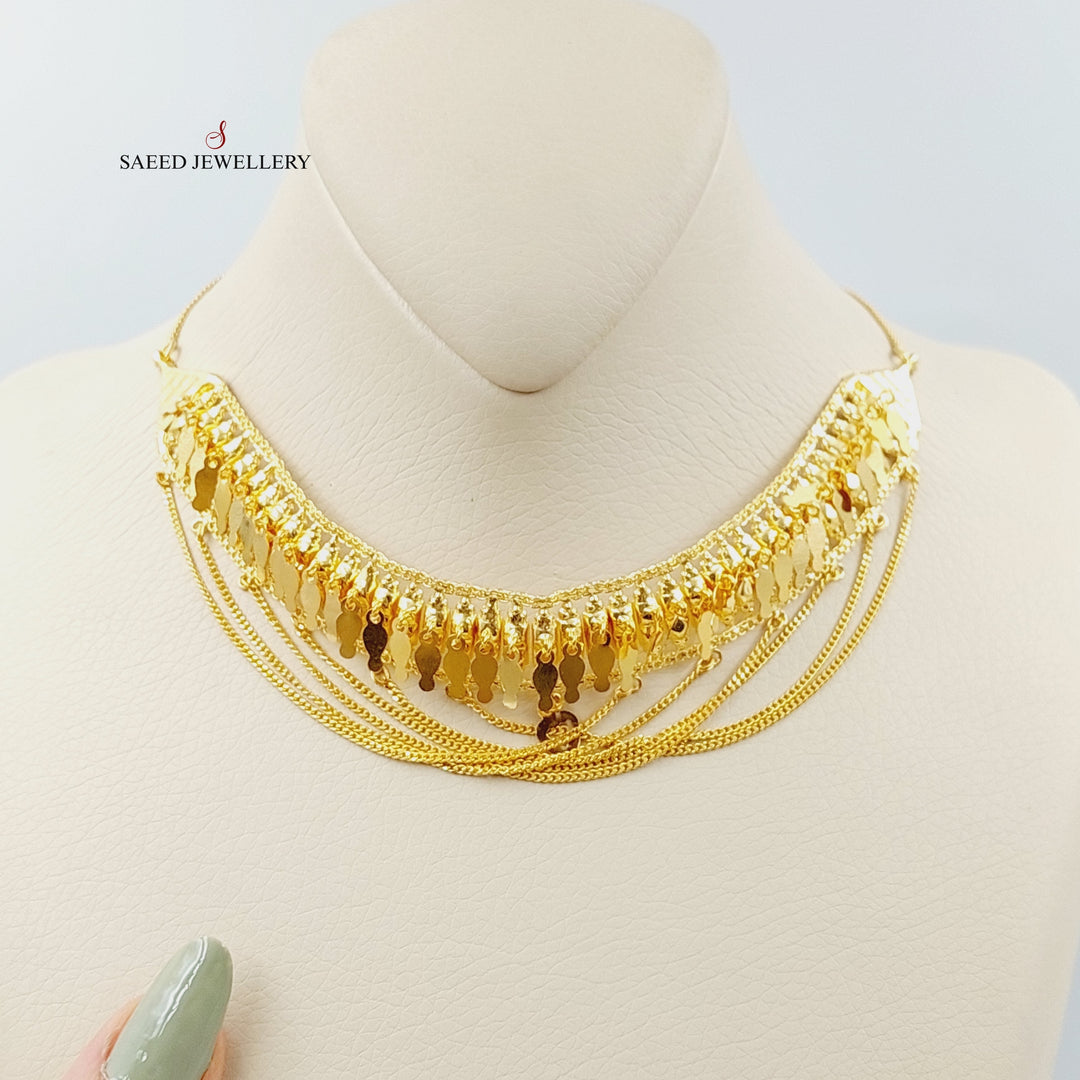 Fancy Choker Necklace  Made Of 21K Yellow Gold by Saeed Jewelry-28701