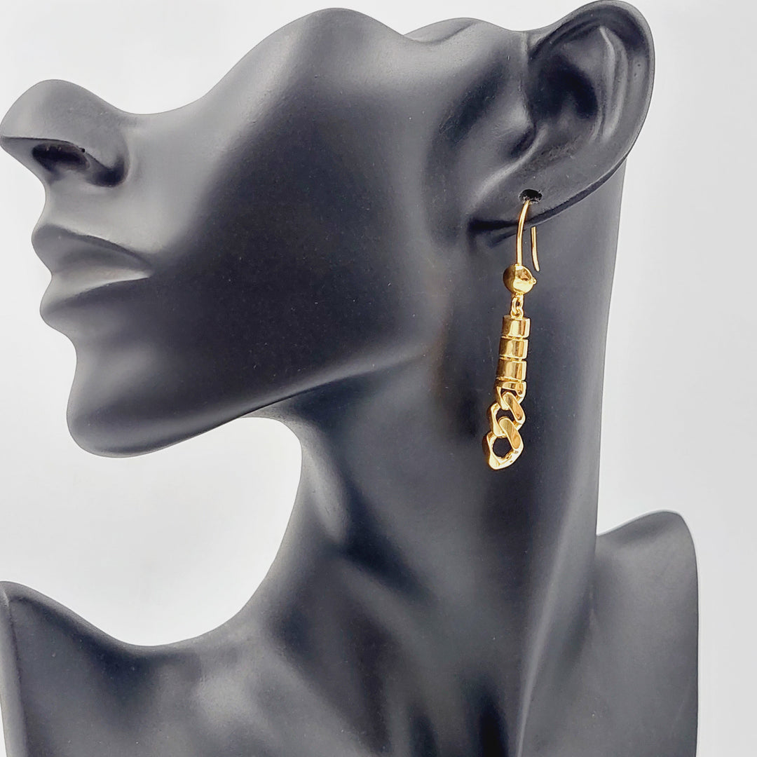 Fancy Cuban Links Earrings  Made Of 21K Yellow Gold by Saeed Jewelry-28972