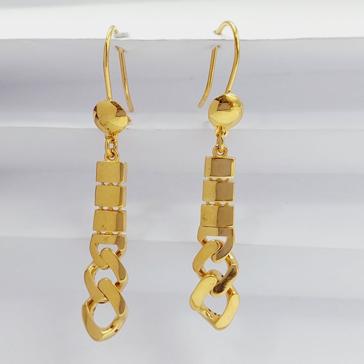 Fancy Cuban Links Earrings  Made Of 21K Yellow Gold by Saeed Jewelry-28972