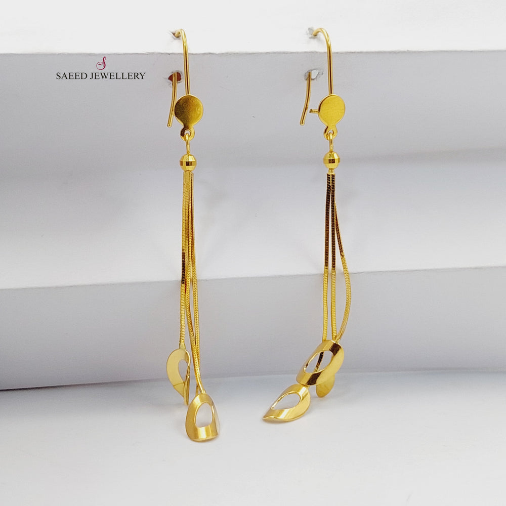 Fancy Dandash Earrings  Made Of 21K Yellow Gold by Saeed Jewelry-30408