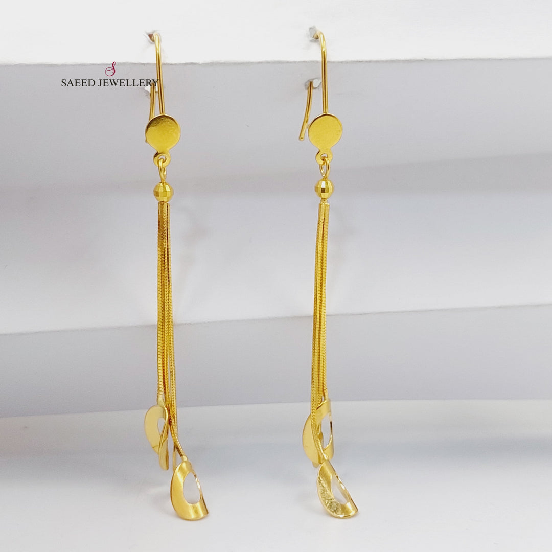 Fancy Dandash Earrings  Made Of 21K Yellow Gold by Saeed Jewelry-30408