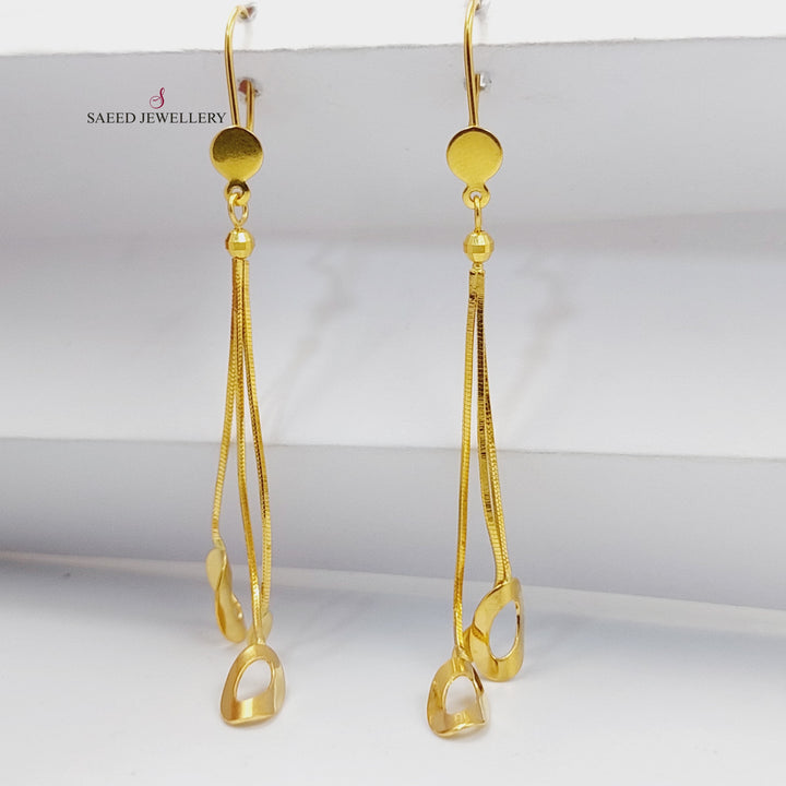 Fancy Dandash Earrings  Made Of 21K Yellow Gold by Saeed Jewelry-30408