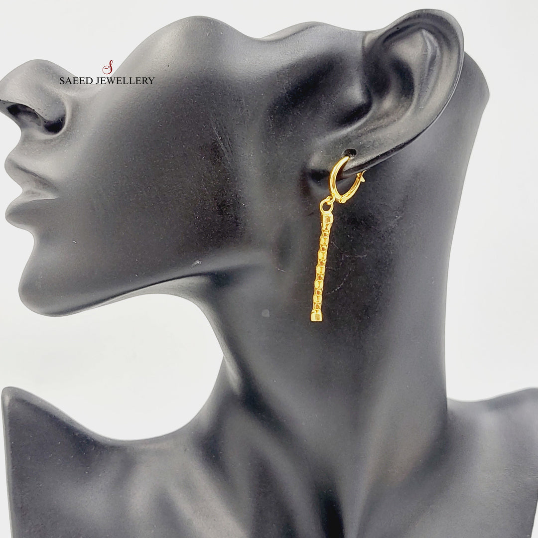 Fancy Earrings Made Of 21K Yellow Gold by Saeed Jewelry-28119