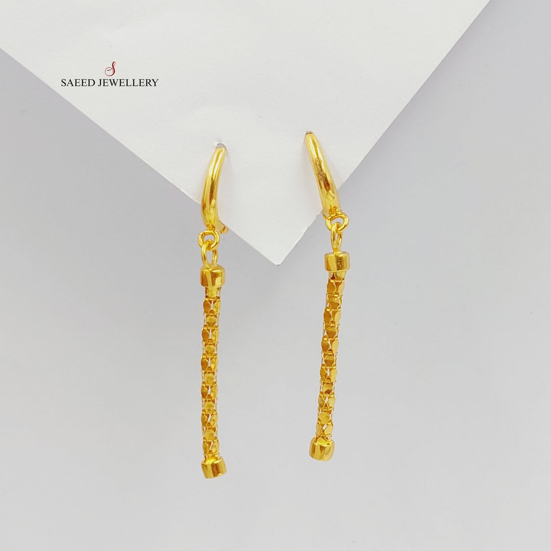 Fancy Earrings Made Of 21K Yellow Gold by Saeed Jewelry-28119