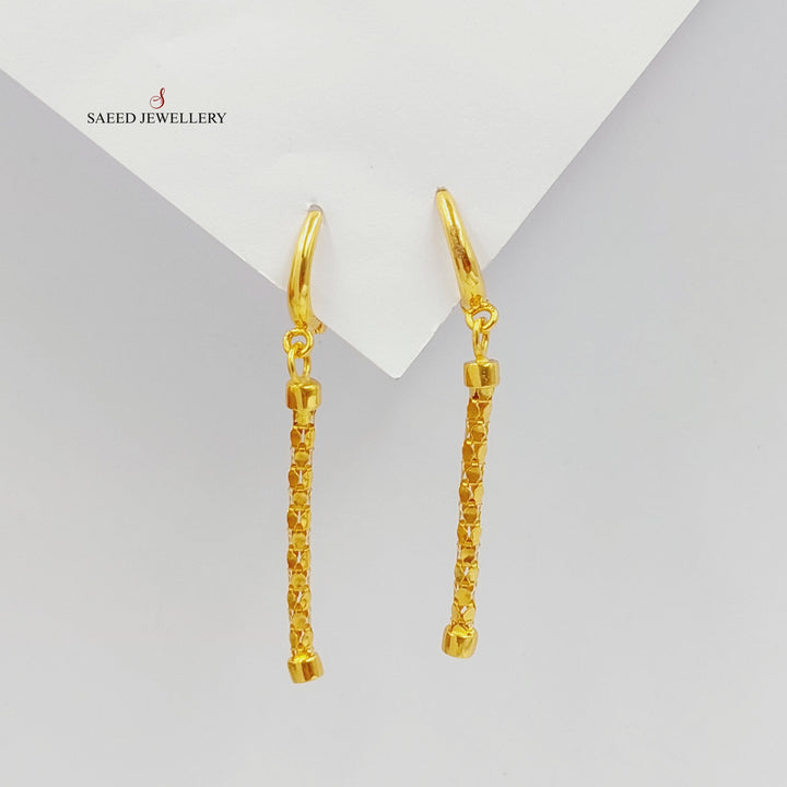 Fancy Earrings Made Of 21K Yellow Gold by Saeed Jewelry-28119