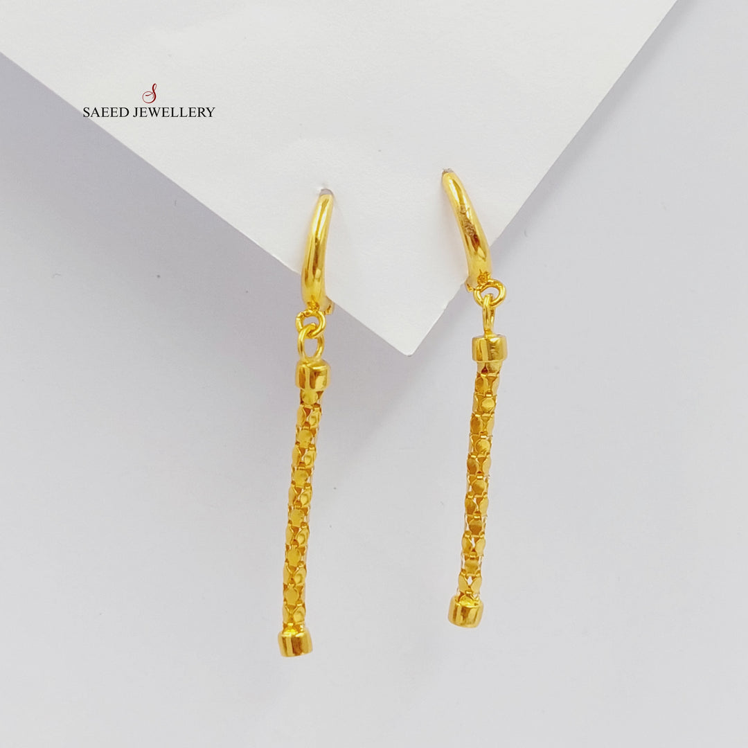 Fancy Earrings Made Of 21K Yellow Gold by Saeed Jewelry-28119