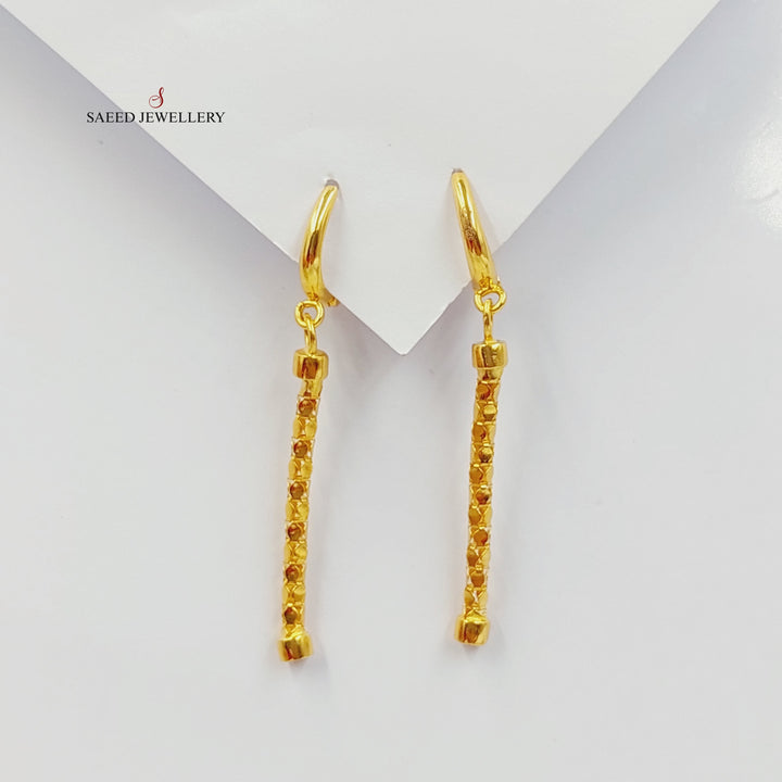 Fancy Earrings Made Of 21K Yellow Gold by Saeed Jewelry-28119