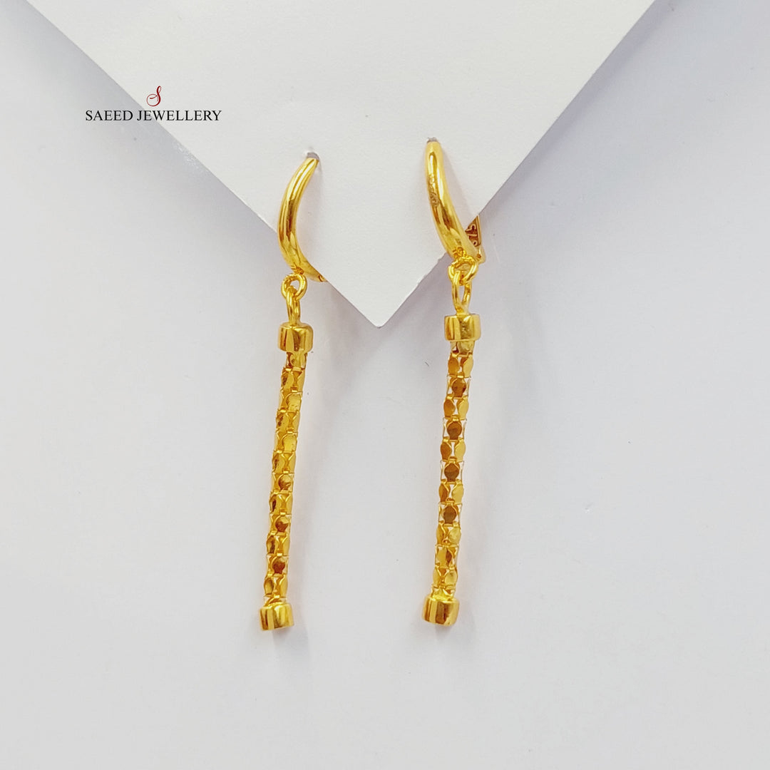 Fancy Earrings Made Of 21K Yellow Gold by Saeed Jewelry-28119
