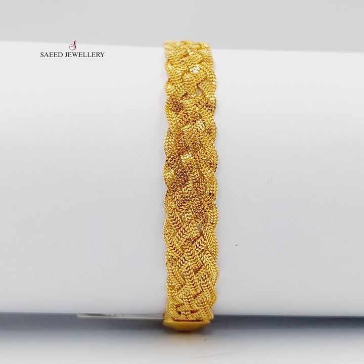 Fancy Flat Bracelet  Made of 21K Yellow Gold by Saeed Jewelry-30945