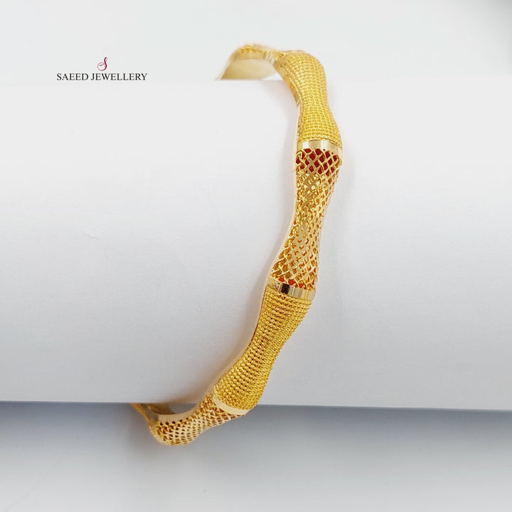 Fancy Kuwaiti Bangle  Made Of 21K Yellow Gold by Saeed Jewelry-30219