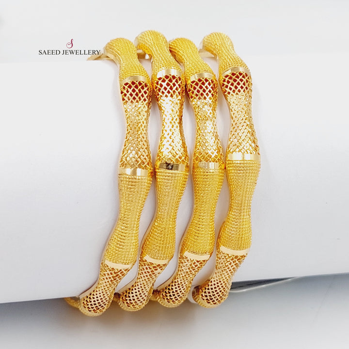 Fancy Kuwaiti Bangle  Made Of 21K Yellow Gold by Saeed Jewelry-30219