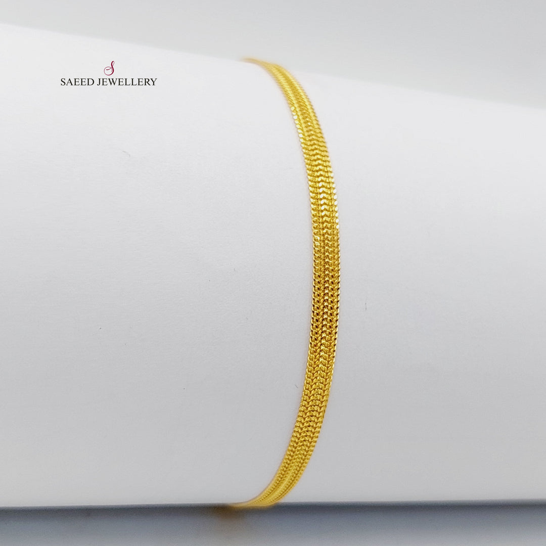 Fancy Malaysian Bracelet  Made Of 21K Yellow Gold by Saeed Jewelry-29721