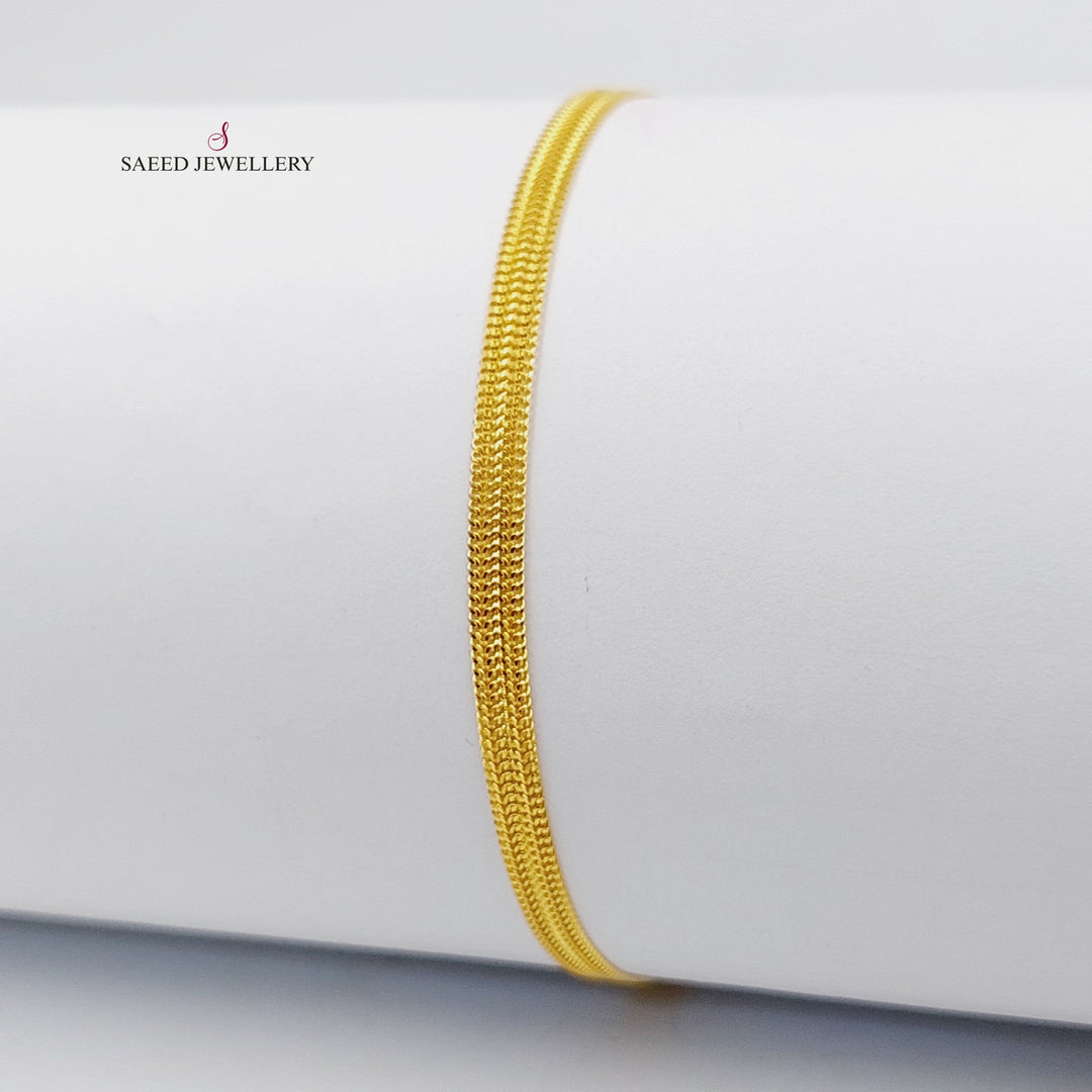 Fancy Malaysian Bracelet  Made Of 21K Yellow Gold by Saeed Jewelry-29721