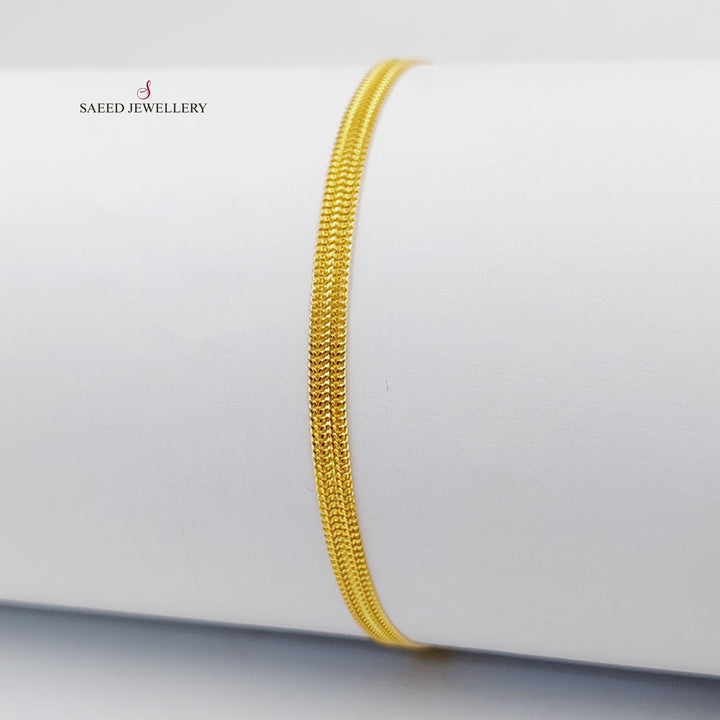 Fancy Malaysian Bracelet  Made Of 21K Yellow Gold by Saeed Jewelry-29721