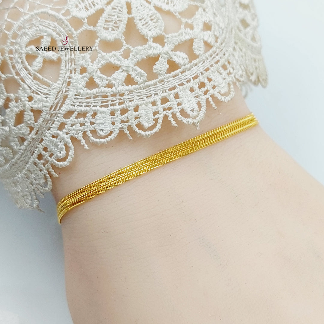 Fancy Malaysian Bracelet  Made Of 21K Yellow Gold by Saeed Jewelry-29721