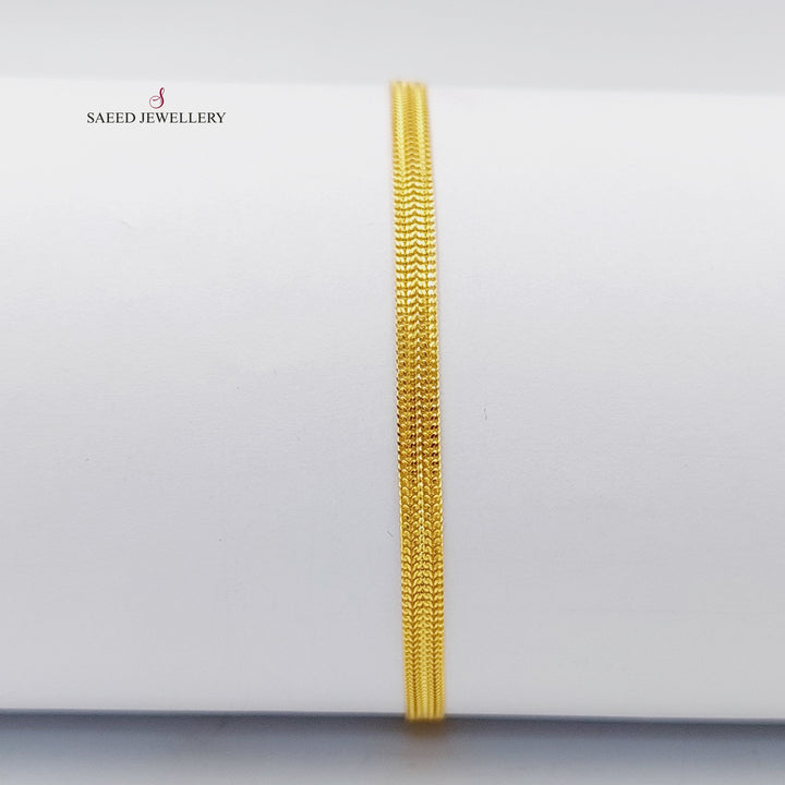 Fancy Malaysian Bracelet  Made Of 21K Yellow Gold by Saeed Jewelry-29721