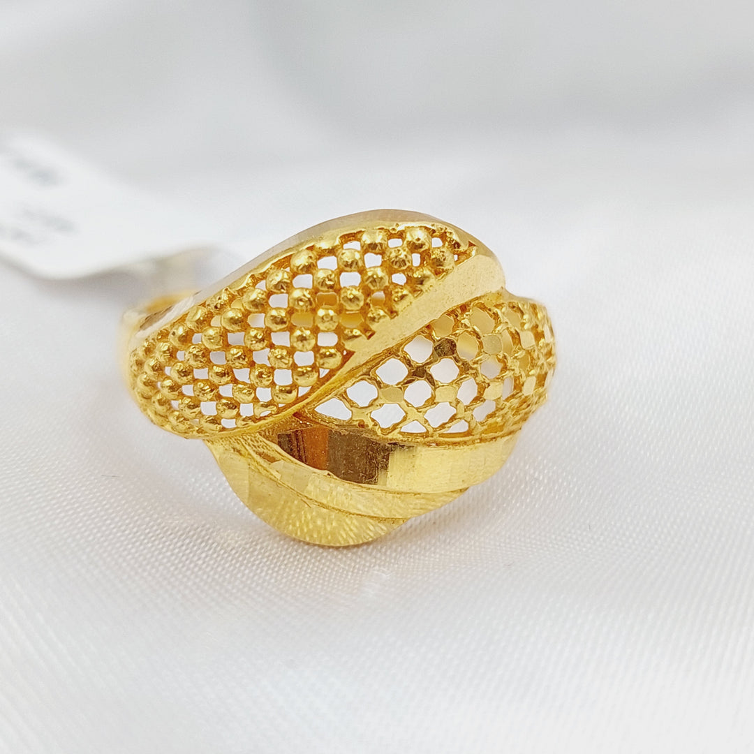 Fancy Ring Made of 21K Yellow Gold by Saeed Jewelry-خاتم-اكسترا-50
