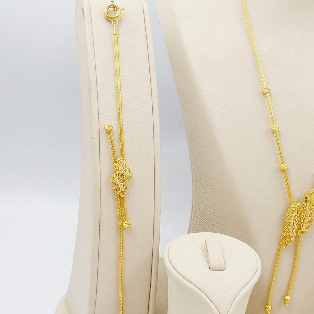 Fancy Set  Made Of 21K Yellow Gold by Saeed Jewelry-28741