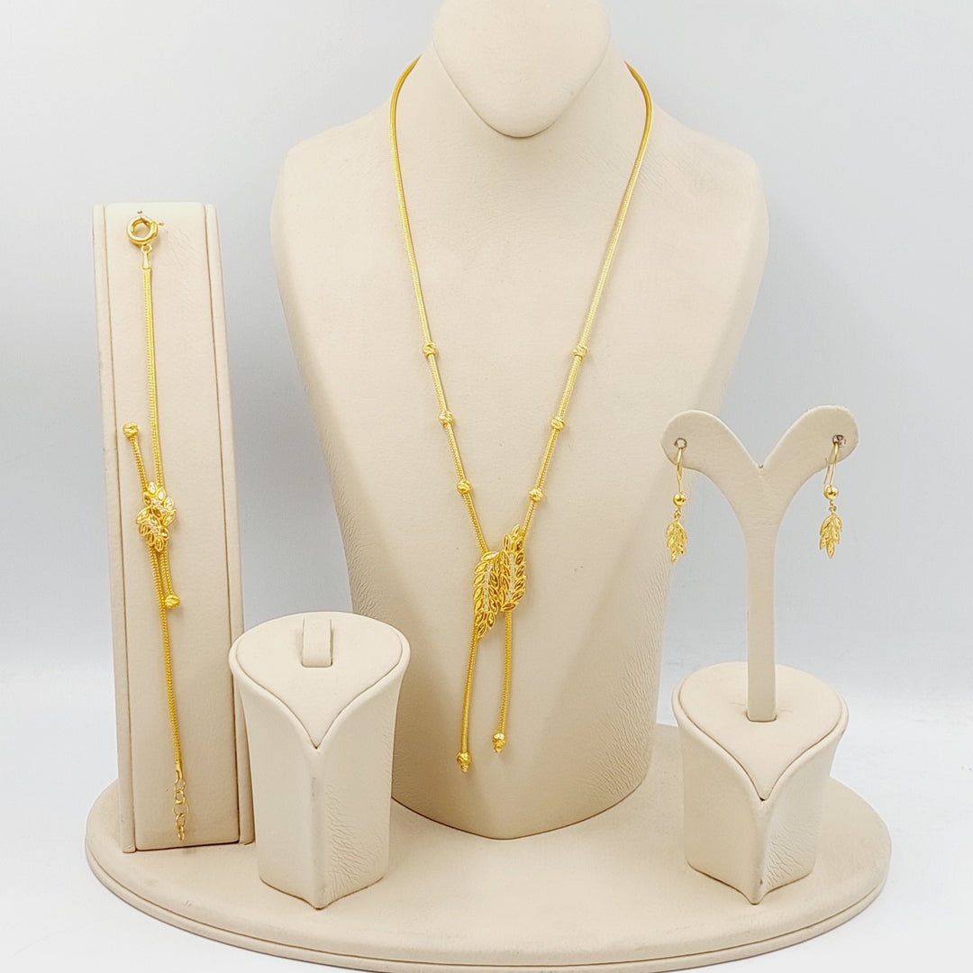 Fancy Set  Made Of 21K Yellow Gold by Saeed Jewelry-28741