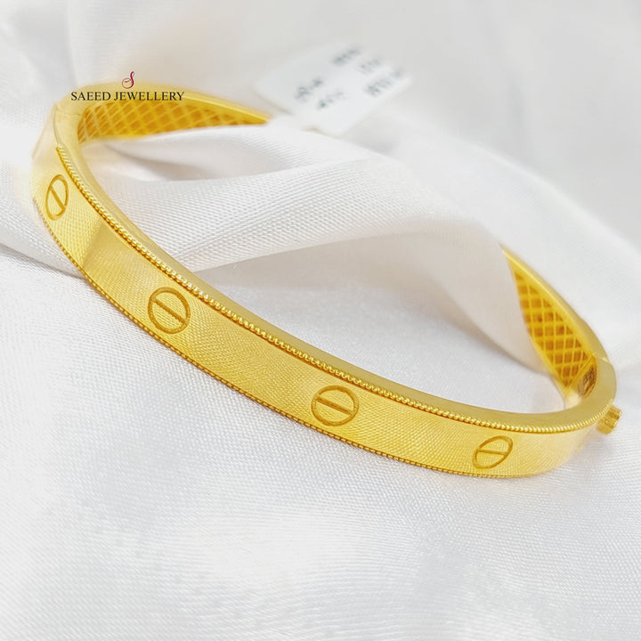 Figaro Bangle Bracelet  Made Of 21K Yellow Gold by Saeed Jewelry-29736