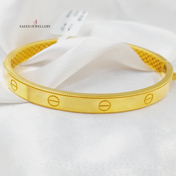 Figaro Bangle Bracelet  Made Of 21K Yellow Gold by Saeed Jewelry-29736