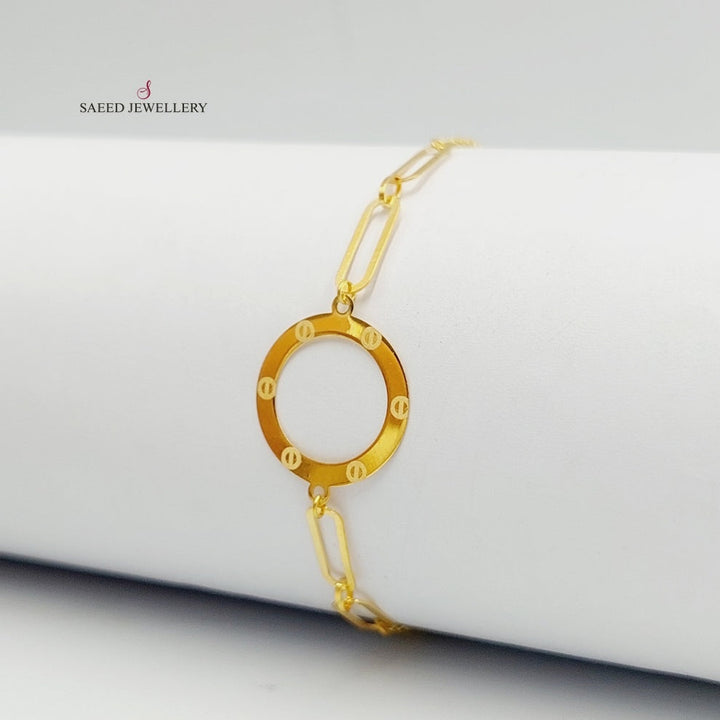 Figaro Bracelet  Made Of 18K Yellow Gold by Saeed Jewelry-29633