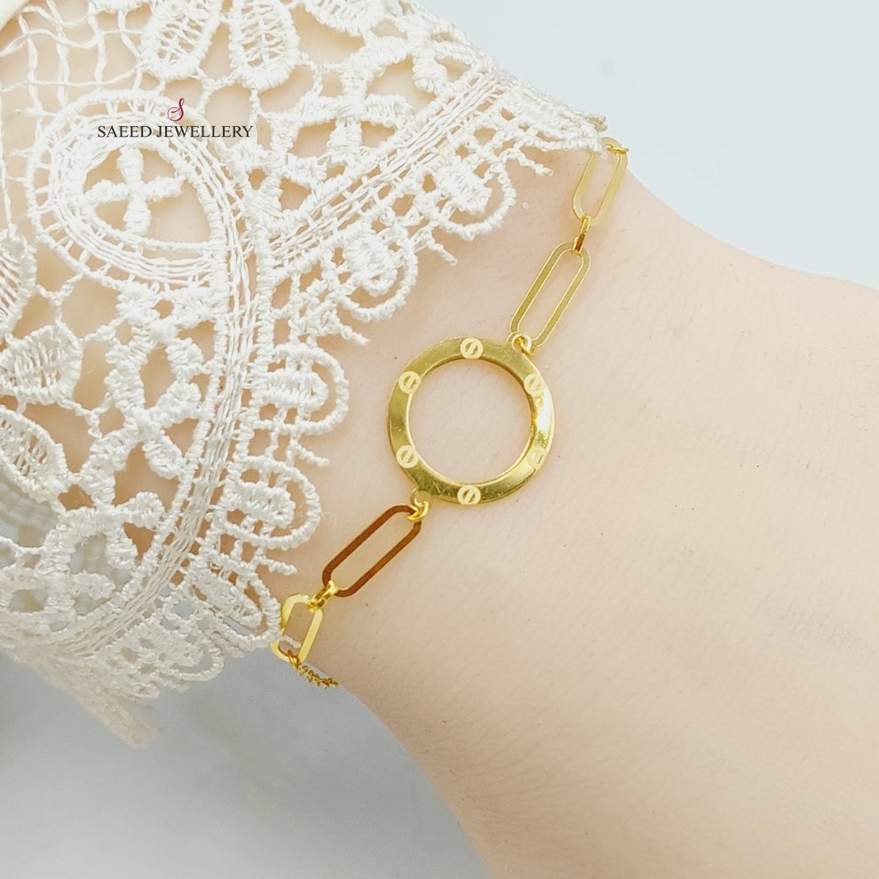 Figaro Bracelet  Made Of 18K Yellow Gold by Saeed Jewelry-29633